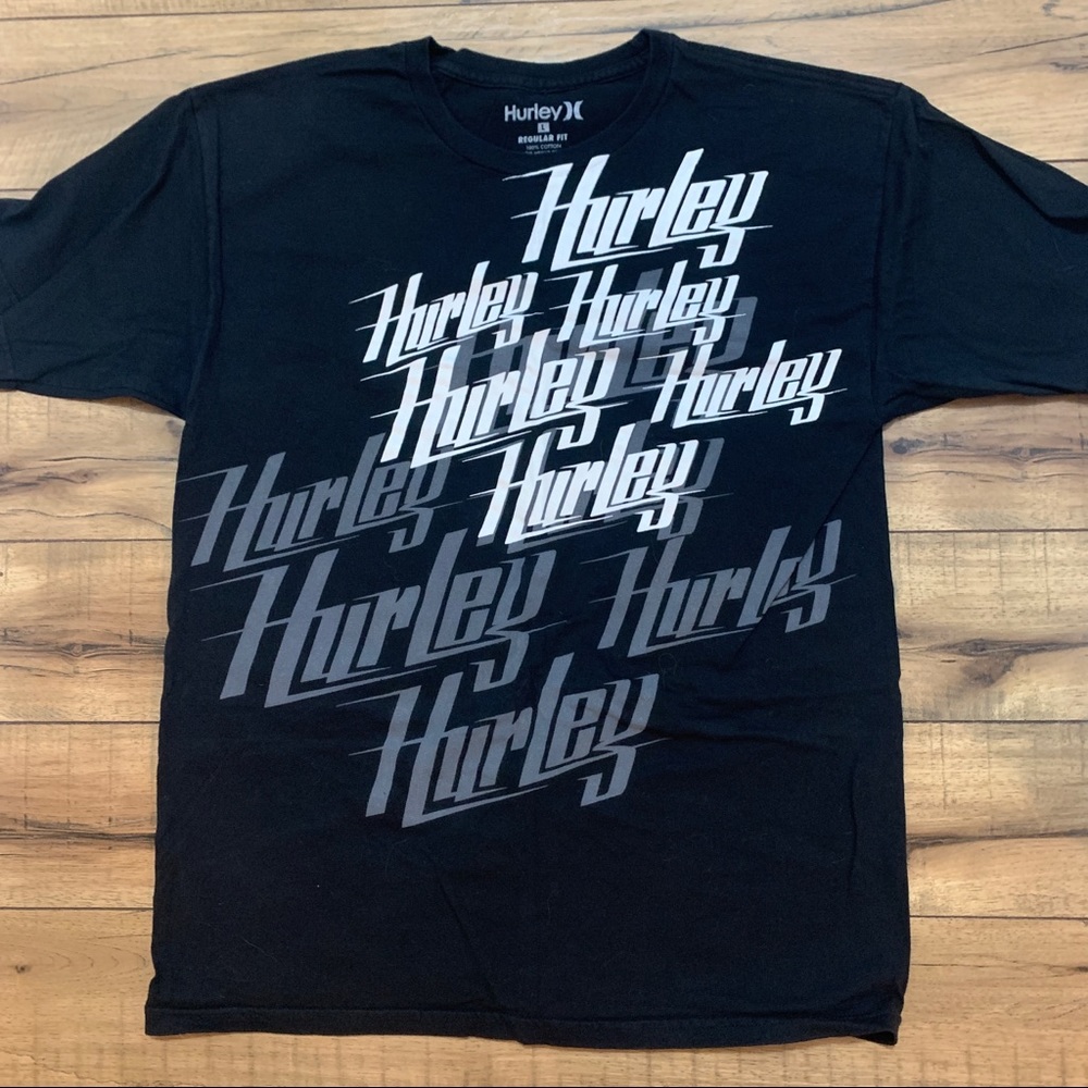 Hurley Black T-shirt - Size Large